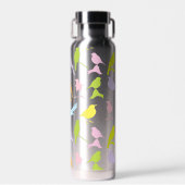 Bouteille D'eau Pastel Coloured Variété d'oiseaux Motif (Avant)