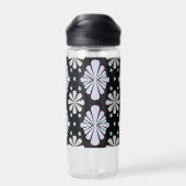 Bouteille D'eau Pastel floral shapes on a black background (Arrière)