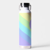 Bouteille D'eau Pastel Rainbow Slash Stripes Monogram (Avant)