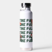 Bouteille D'eau pastèque, fleurs et palestine Texte Répéter (Plage)