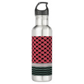 Bouteille D'eau Pastèque palestinienne Hatta Keffiyeh Kufiya Folk (Devant)