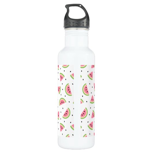 Bouteille D'eau Pastèque rose, Graines de pastèque, Motif d'été (Dos)