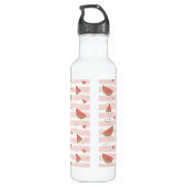 Bouteille D'eau Pastèques rouges, Coeurs, Grandes Pâtes, Motif d'é (Dos)
