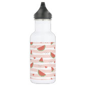 Bouteille D'eau Pastèques rouges, cœurs, rayures, motif d'été (Droite)