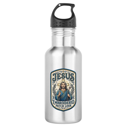 Bouteille D'eau Patch brodé Jésus Regardez Patch brodé Jésus (Devant)