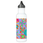 Bouteille D'eau Patchwork Blocs d'art de la courtepointe de la lav (Gauche)