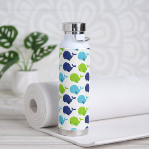 Bouteille D'eau Pattern of Whales, Cute Whales, Sea Animals