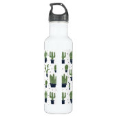 Bouteille D'eau Pattern Rustic Green Cactus (Dos)