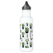Bouteille D'eau Pattern Rustic Green Cactus (Gauche)