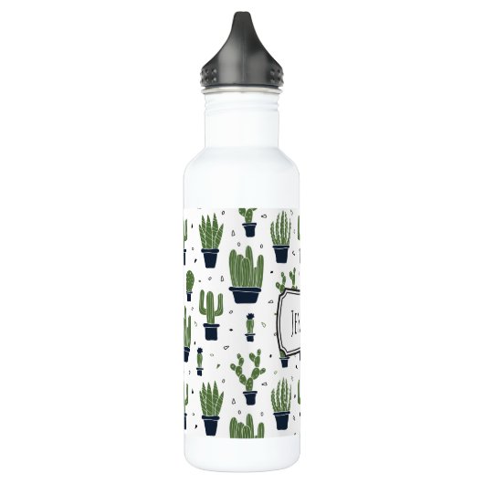 Bouteille D'eau Pattern Rustic Green Cactus (Gauche)