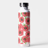 Bouteille D'eau Pavot aquarelle motif floral (Gauche)