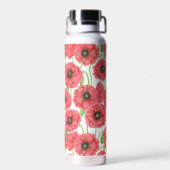 Bouteille D'eau Pavot aquarelle motif floral (Arrière)