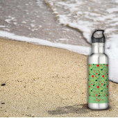 Bouteille D'eau Pavot rouge motif fleur sauvage