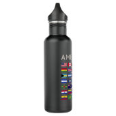 Bouteille D'eau Pays Flags Amériques National Flags Amérique (Gauche)