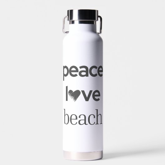 Bouteille D'eau Peace Love Beach Lover | Premium Modern Statement  (Avant)