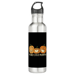 Bouteille D'eau Peace Love Citrouille Halloween