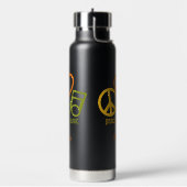 Bouteille D'eau Peace Love Music nom personnalisé (Gym)