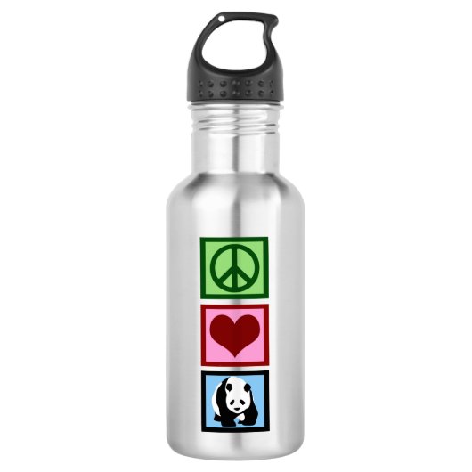 Bouteille D'eau Peace Love Pandas (Devant)