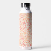 Bouteille D'eau Peach Airy Fleur sauvage Meadow Motif & Monogram (Gauche)