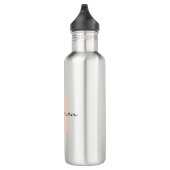 Bouteille D'eau Peach Fuzz Monogramme initial et nom cadeau (Droite)