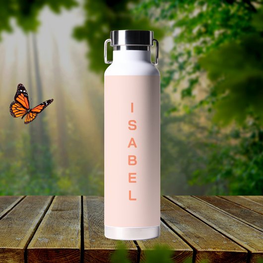 Bouteille D'eau Peach nom fille moderne simple