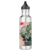 Bouteille D'eau Peach rose Hibiscus tropical Anniversaire floral (Droite)