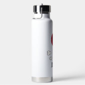 Bouteille D'eau PEANUTS | Motif rouge et noir | Ajouter Votre Nom (Évier)