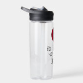 Bouteille D'eau PEANUTS | Motif rouge et noir | Ajouter Votre Nom (Droite)