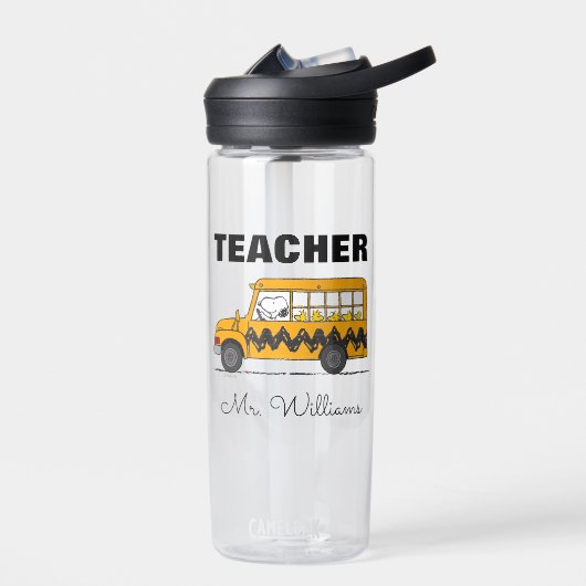 Bouteille D'eau Peanuts | Snoopy Bus Driver Teacher (Gauche)