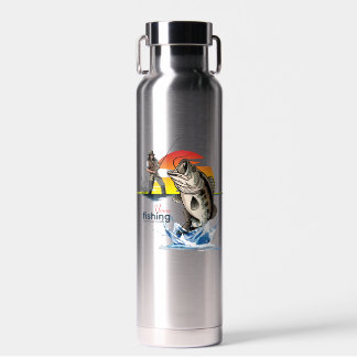 Bouteille D'eau Pêche à la basse vintage Graphisme [Femme] 