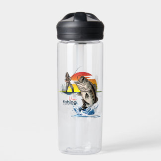 Bouteille D'eau Pêche à la basse vintage Graphisme [Femme] 20oz