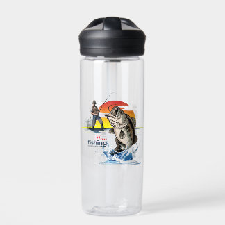 Bouteille D'eau Pêche à la basse vintage Graphisme [Homme] 20oz