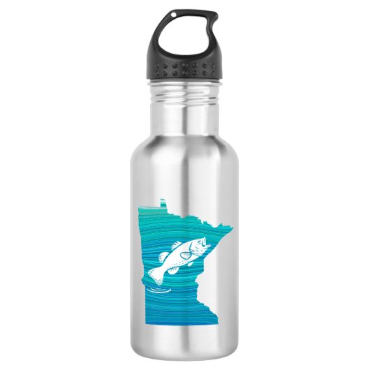 Bouteille D'eau Pêche à la vague au Minnesota (Devant)