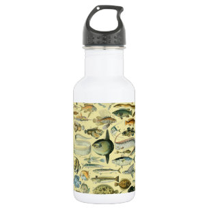 Bouteille D'eau Pêche scientifique vintage