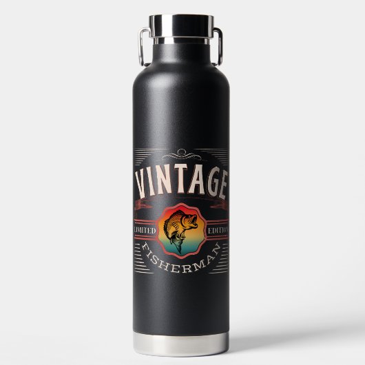 BOUTEILLE D'EAU PÊCHEUR VINTAGE ÉDITION LIMITÉE (Avant)