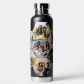 Bouteille D'eau Peigne géométrique | 7 Collage photo et monogramme (Droite)