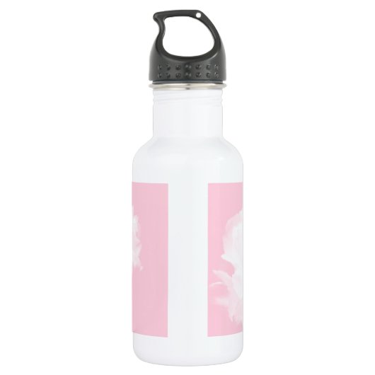 Bouteille D'eau Peine blanche rose douce - Floral (Dos)