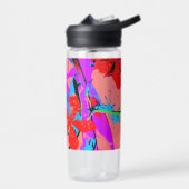 Bouteille D'eau peinture à fleurs rose (Gauche)