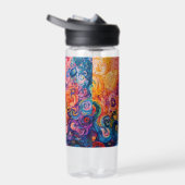 Bouteille D'eau Peinture à l'huile de tourbillons psychédélique (Droite)