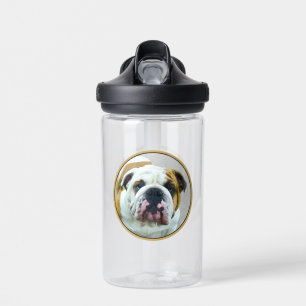 Bouteille D'eau Peinture Bulldog - Joli Art Original de Chien