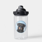 Bouteille D'eau Peinture de Beauceron - Cute Original Chien Art (Salle de sport)