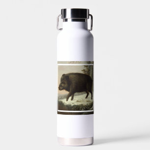 Bouteille D'eau Peinture de chasse Brown vintage, Art de la faune
