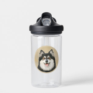 Bouteille D'eau Peinture de Lapphund finlandais - Art de chien ori