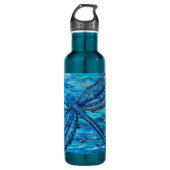 Bouteille D'eau Peinture de libellules bleues (Devant)