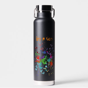 Bouteille D'eau Peinture de Lion colorée Splash artistique