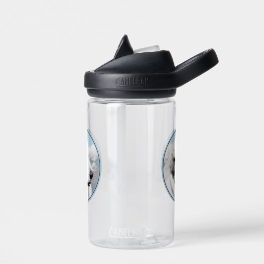 Bouteille D'eau Peinture des Pyrénées - Art original du chien (Gauche)