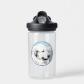 Bouteille D'eau Peinture des Pyrénées - Art original du chien (Avant)