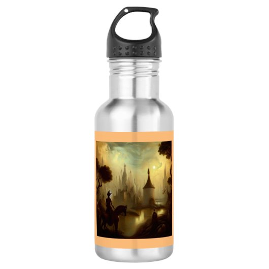 Bouteille D'eau Peinture d'Imaginaire 8 - Cheval Rider (Devant)