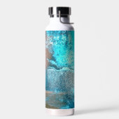 Bouteille D'eau Peinture et rouille turquoise rétro Abstrait (Gauche)