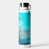 Bouteille D'eau Peinture et rouille turquoise rétro Abstrait (Arrière)